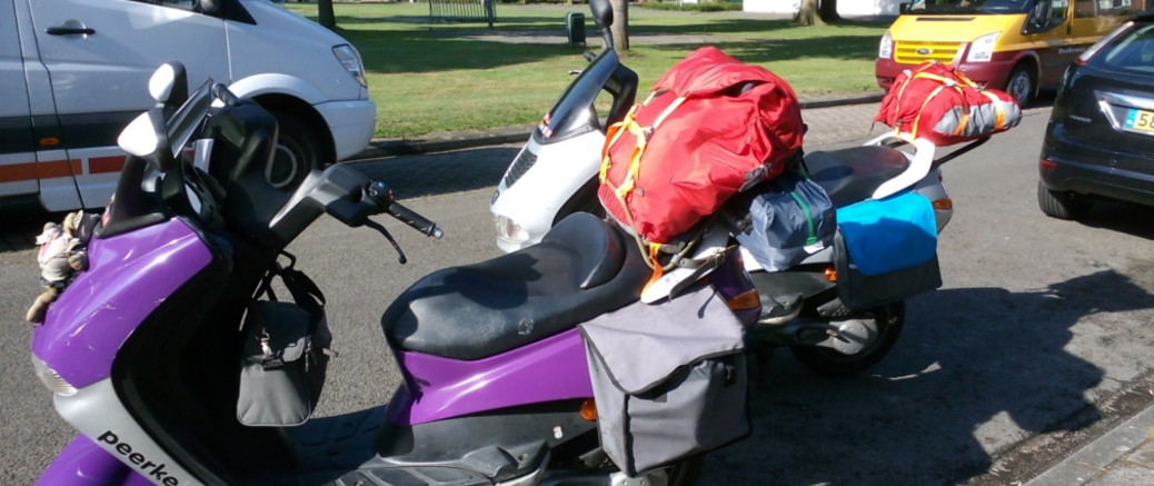 Bagage op de scooter